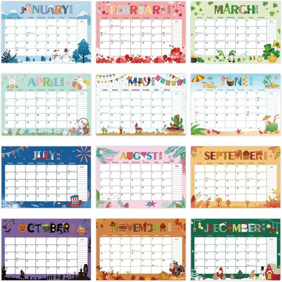 Desk Calendar 2025-2026 - June 19 Month Blue - 17"x11.5" {2}
