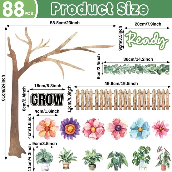 Greenery Tree Bulletin Board Classroom Decorations Set {2}