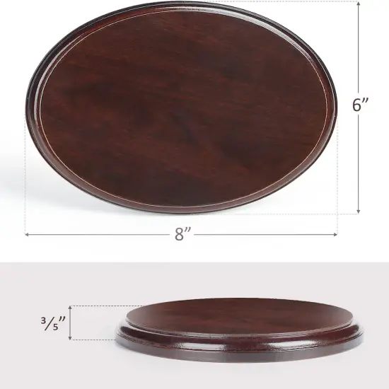 Wood Oval Base-Hand Casting Structure Base, DIY Crafts,Home Decoration, 6x8 {2}