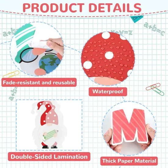 57pcs Back to School Gnomes Bulletin Board Set {3}