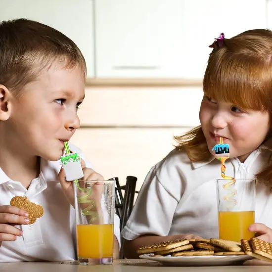 25 Reusable Art Painting Straws for Sip and Paint Brushes {3}