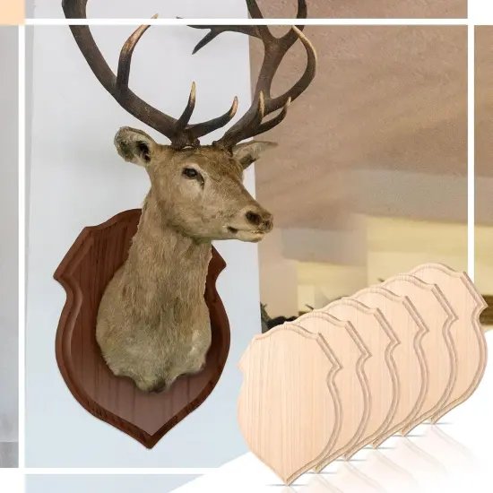 6 Pcs Unfinished Wood Plaque Wooden Shield Plaque Wood Sign(12 x 16 Inch) {2}