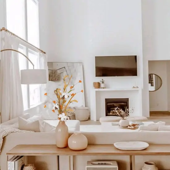 2 Pcs Artificial Fall Flowers 25 inch Fall Floral Stems {4}