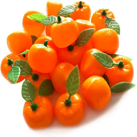 20pcs Mini Artificial Orange Birthday Fake Fruit Model Realistic Artificial Fruits {2}