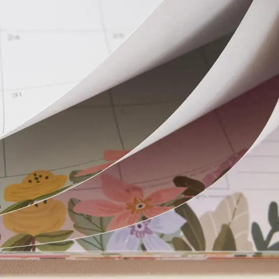 Desk Calendar 2025-2026 with Desktop Mat (Floral) {5}