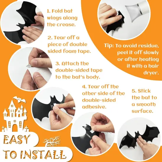 Bats Halloween Decorations, 100Pcs {3}