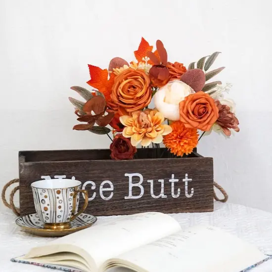 Terracotta Fall Artificial Wedding Flowers {5}