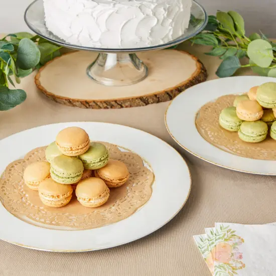 9 Inch Brown Kraft Paper Doilies for Crafts, Dinner Plates, Scrapbooking, Cakes (250 Pack) {2}