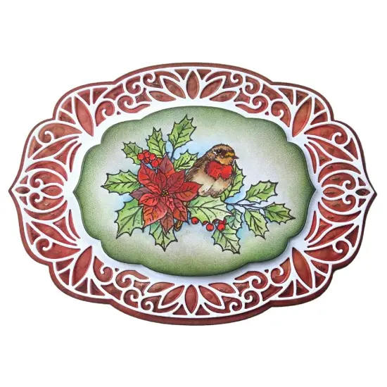 Elizabeth Craft Clear Stamps-Festive Holly Sentiments {4}