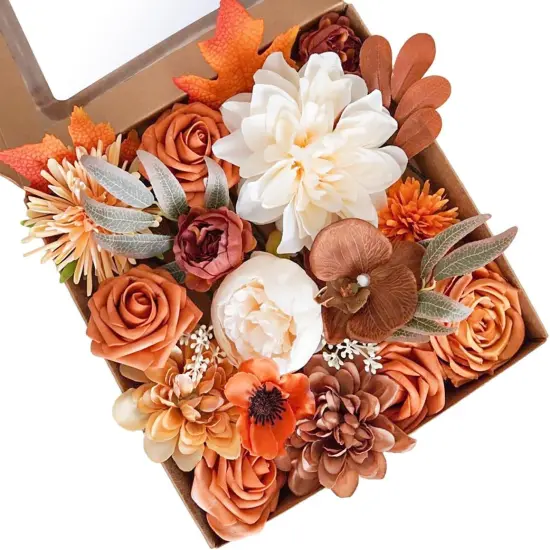 Terracotta Fall Artificial Wedding Flowers {1}