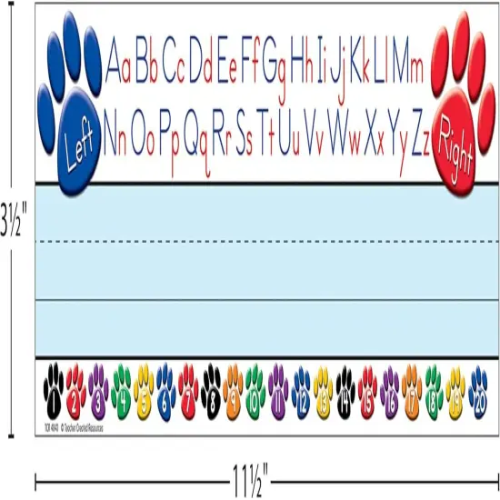 Paw Alphabet Name Plate {3}