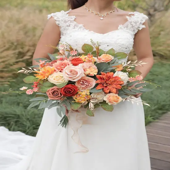 Artificial Flowers Combo Box Set - Sunset Terracotta {2}