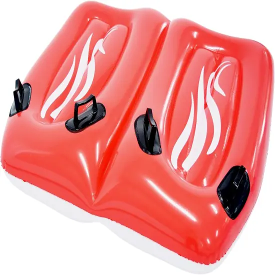4E's Novelty 2 Person Inflatable Body Board with Handles for Water Slides for Kids & Adult {1}
