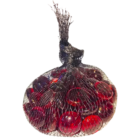 Red Glass Nuggets - 10oz Bag - Flat Glass Gems/Beads - Decorative Glass Stones - Great for Mosaics and Other Glass Projects {1}