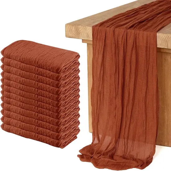 12 Pack Cheesecloth Table Runner - (Terracotta) {1}