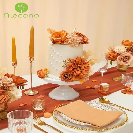 Orange Fake Flowers for Fall {4}