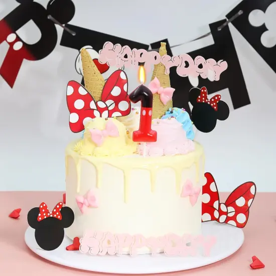 Red Mouse Cake Topper Cupcake Decor {5}