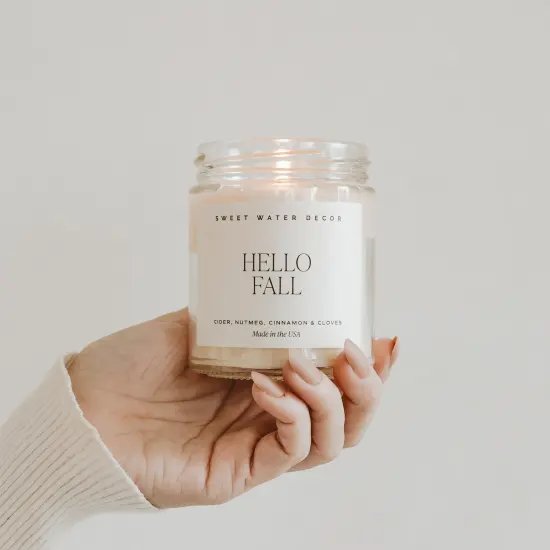 HELLO FALL SOY CANDLE {4}