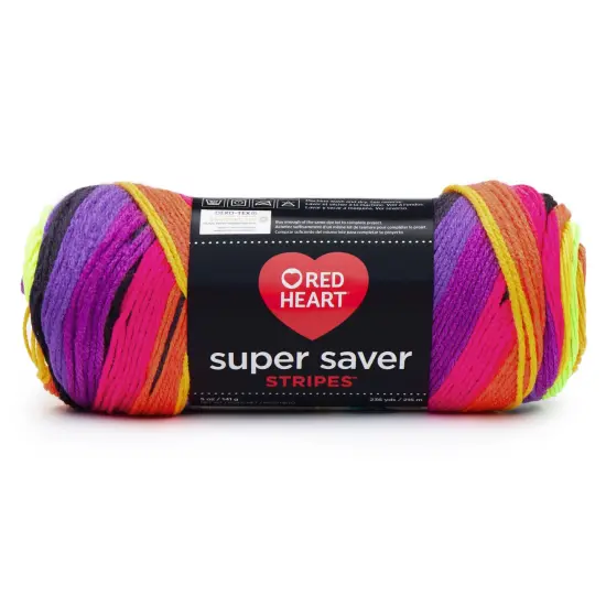 Red Heart Super Saver Yarn 24 Pack-Bright Stripe {3}