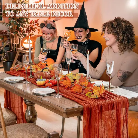 Cheesecloth Table Runner, Boho Rustic {3}