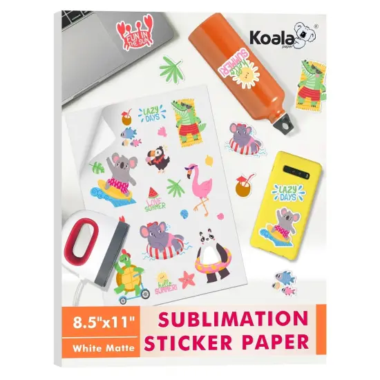 Koala Waterproof Matte White Sublimation Sticker Paper 8.5x11 {1}