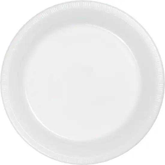 240 pc Bulk White Plastic Banquet Plates 10.25 inch {1}