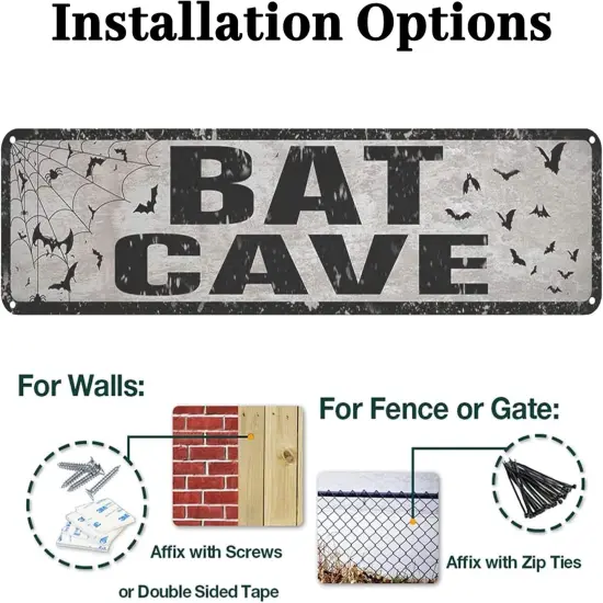 Bat Cave Metal Street Sign Vintage {3}