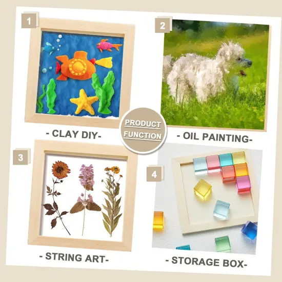 24 Pcs 6 x 6 Inch Pine Wood Panel Boards Unfinished Square Wood Painting {5}