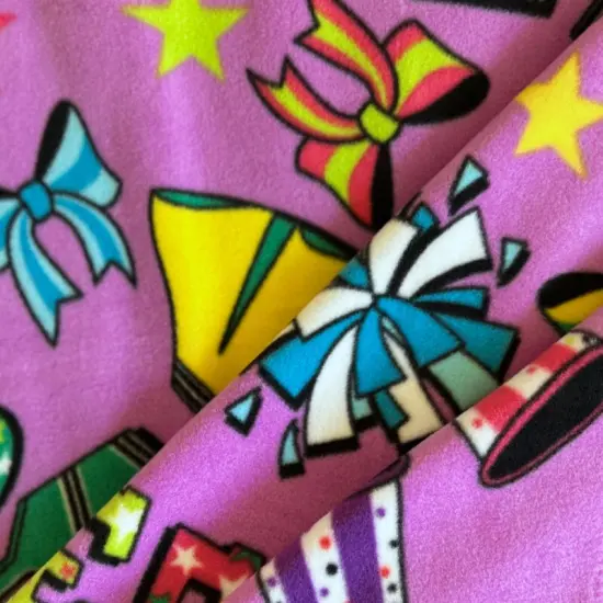 Cheerleader Spirit Anti-Pill Premium No-Sew Throw Fleece Fabric Kit (72x60) {4}
