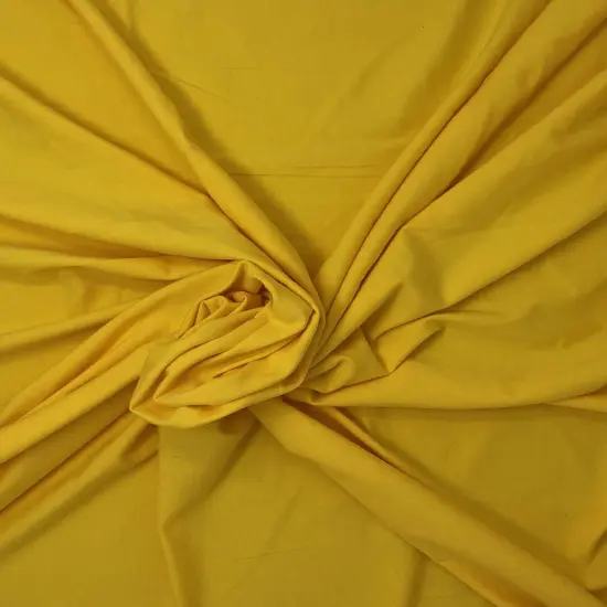 1 Yard Cotton Lycra Spandex Jersey Knit Fabric Soft Stretch Breathable 58"-60" Width Yellow {1}