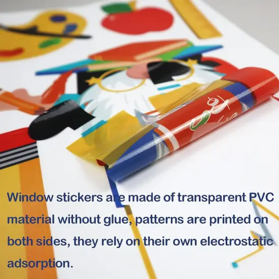 8 Sheets Back to School Window Clings {3}