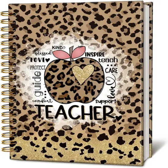 Teacher Notebook Journal - 5.5x8.3 Inch - Leopard {1}