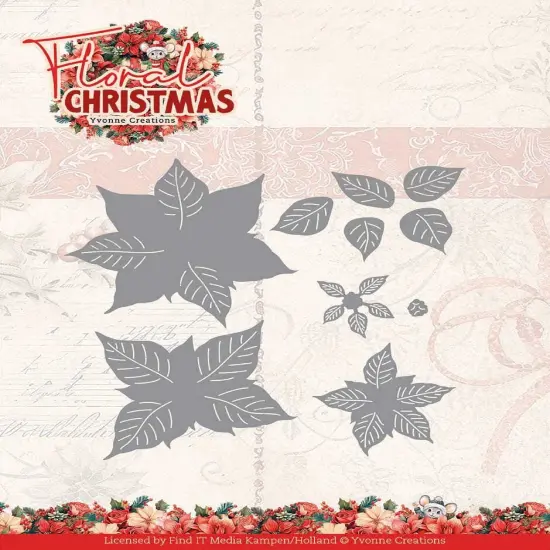 Find It Trading Yvonne Creations Die-Poinsettia, Floral Christmas {1}