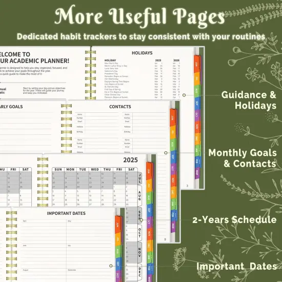 Academic Planner 2025-2026 - 8.5" x 11" (Sage Green) {4}