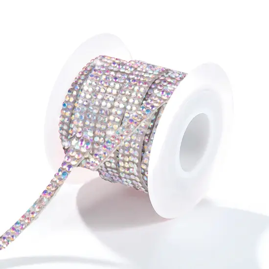 Self-Adhesive Rhinestone Ribbon Strip Roll Ab color {1}