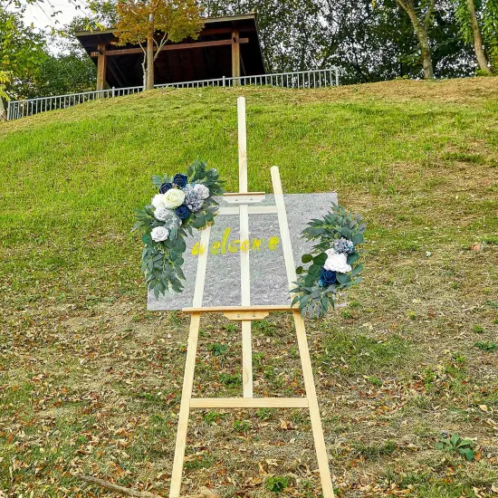 Artificial Wedding Arch Flowers Kit 2 PCS Dust Rose Flowers Silk {5}