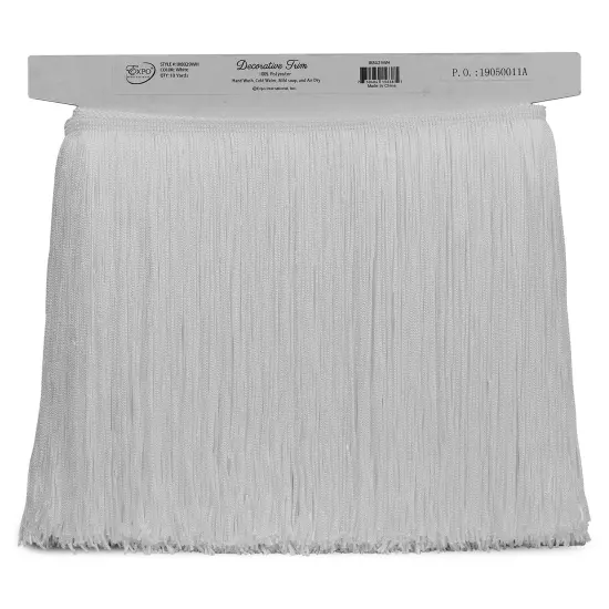 10 yards of 10" Chainette Fringe Trim | 10 yard cut White {4}
