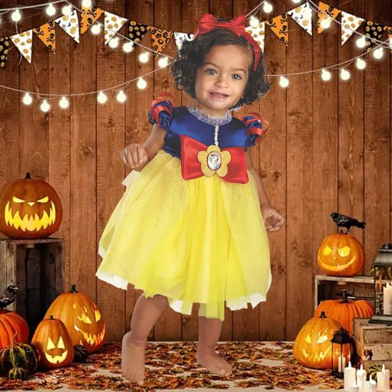 Infant Disney Snow White Costume for Babies Dress with Headband Set {1}
