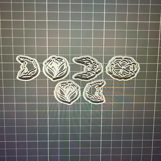 FLOWER MOONPHASE SET | SPRING FLORAL | CLAY CUTTER {4}