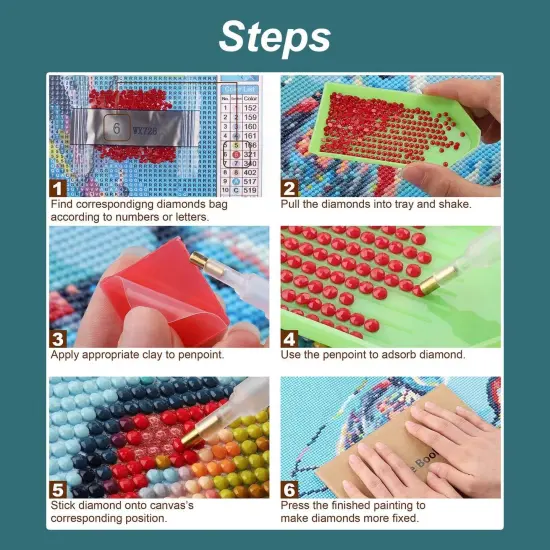 Diamond Art Kits for Adults Books, Round 5D Gem Art Kit (14x14 inch) {5}