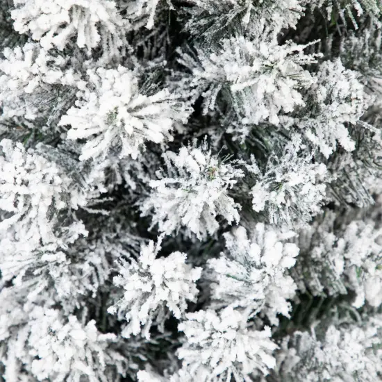 Northlight Pencil Flocked Pine Artificial Christmas Tree - 6' - Unlit Green {6}