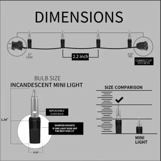 100LIGHTS RED White and Blue Extra-Bright with End Connectors 4th July Decoration Patriotic Mini String Lights 5.98m UL Certified Waterproof for Home Garden Holiday Tree Party Patio {3}