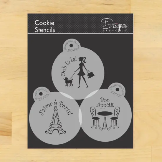 I Love Paris Cookie Stencil Set | C882 by Designer Stencils | Cookie Decorating Tools | {1}