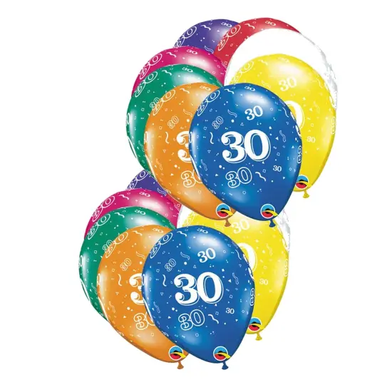 30 A Round Jewel Assortment Latex Balloons 11" Birthday Anniversary Party Balloons {4}