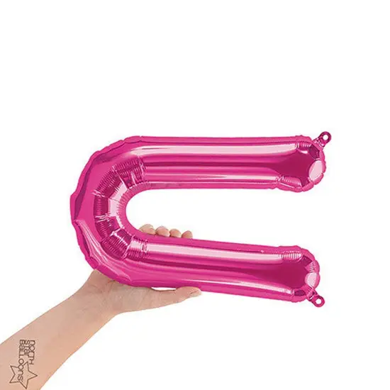 NorthStar Balloons&reg; 16 Inch Letter U Magenta Air Fill Only {2}
