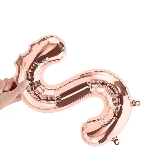 NorthStar Balloons&reg; 16 Inch Letter S Rose Gold Air Fill Only {2}