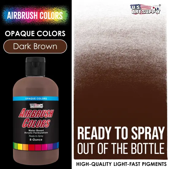 Dark Brown, Opaque Acrylic Airbrush Paint, 8 oz. {2}