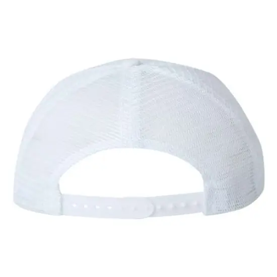Valucap&reg; Mesh Back Trucker Cap Comfortable Breathable Fit White {2}