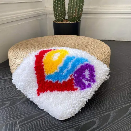 ZuoAnLF Latch Hook Kits for Adults Kids,Soft Simple Embroidery DIY Latch Hook Craft Kit with Printed Pattern Include Latch Hook10x10 Inch (Love) {5}