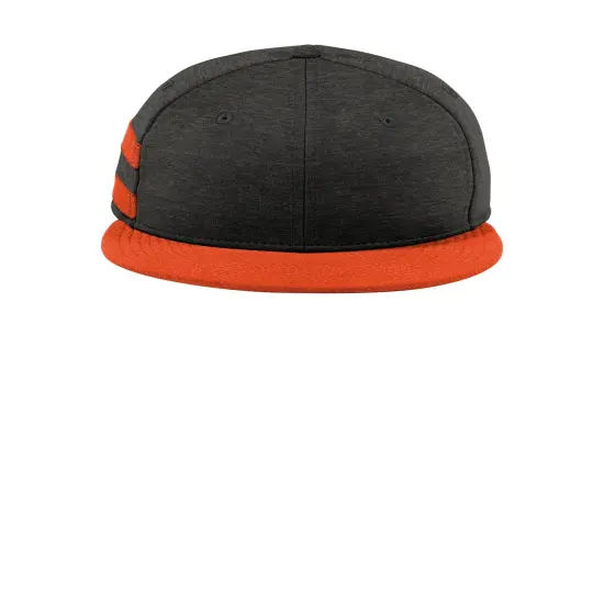 New Era&reg; Shadow Heather Striped Flat Bill Snapback Cap Black SH/Graph {5}